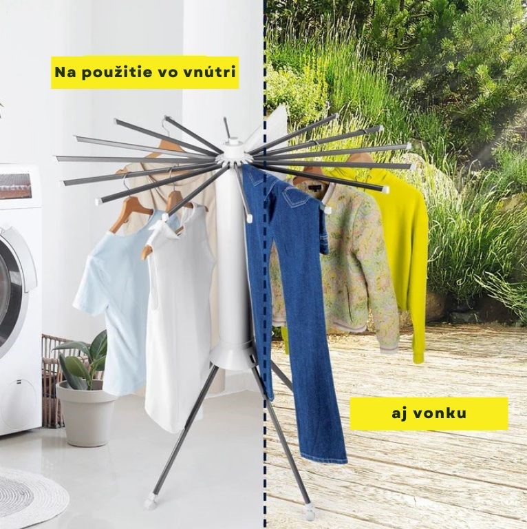 Easymaxx Vejárový sušiak na bielizeň s 16 ramenami Octopus 19146 (7)